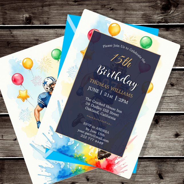 Invitación a la fiesta de cumpleaños del futbolist (Subido por el creador)