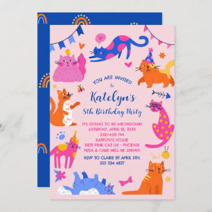 Invitación a la fiesta de cumpleaños del gato
