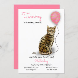 Invitación a la fiesta de cumpleaños del gato