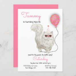 Invitación a la fiesta de cumpleaños del gato