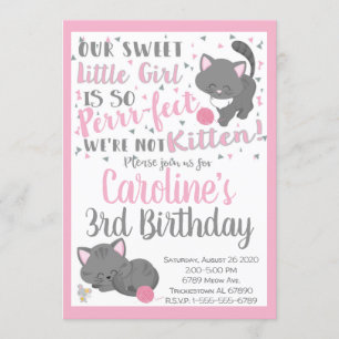 Invitación a la fiesta de cumpleaños del gato gati