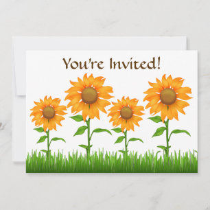 Invitación a la fiesta de cumpleaños del girasol N