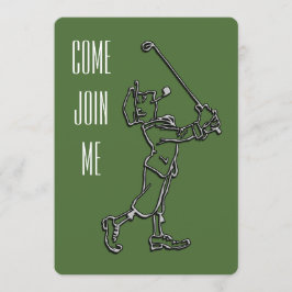 Invitación a la fiesta de cumpleaños del golf