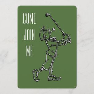 Invitación a la fiesta de cumpleaños del golf