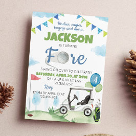 Invitación a la fiesta de cumpleaños del golf