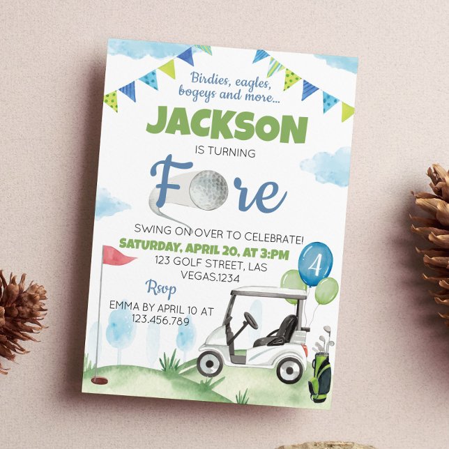Invitación a la fiesta de cumpleaños del golf (Subido por el creador)