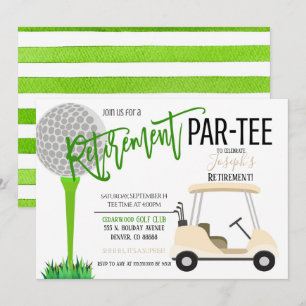 Invitación a la fiesta de cumpleaños del golf