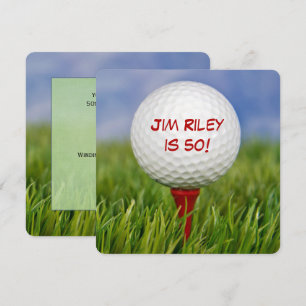 Invitación a la fiesta de cumpleaños del golf