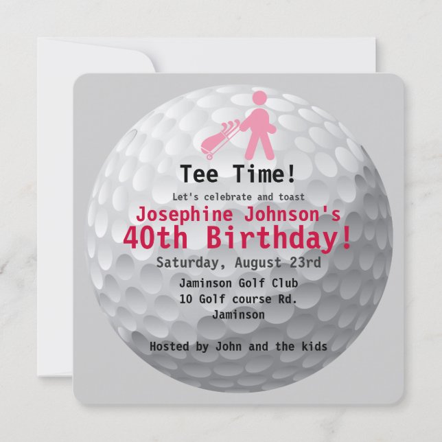 Invitación a la fiesta de cumpleaños del Golf Verd (Anverso)