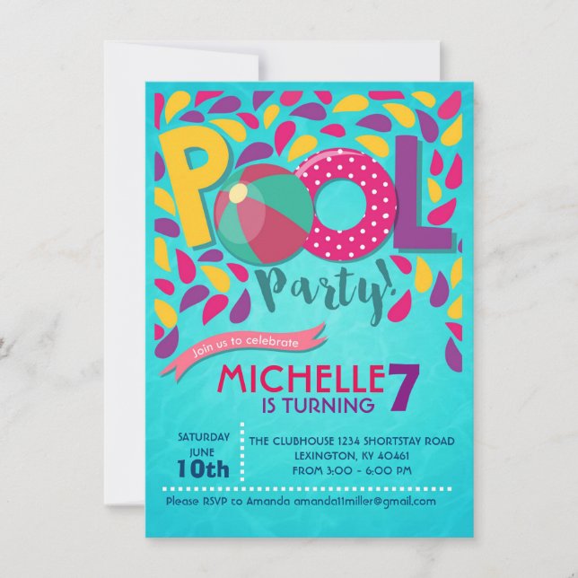 Invitación a la fiesta de cumpleaños del grupo (Anverso)
