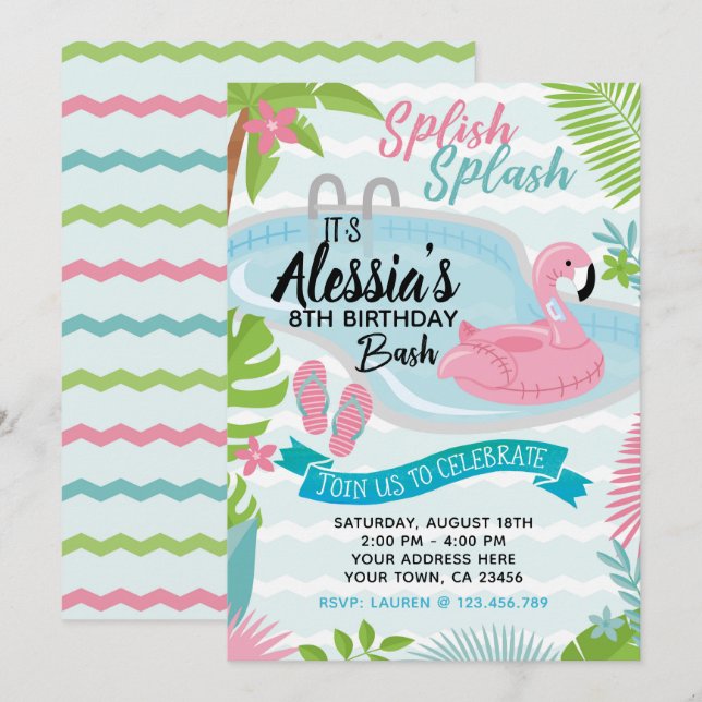 Invitación a la fiesta de cumpleaños del grupo (Anverso / Reverso)