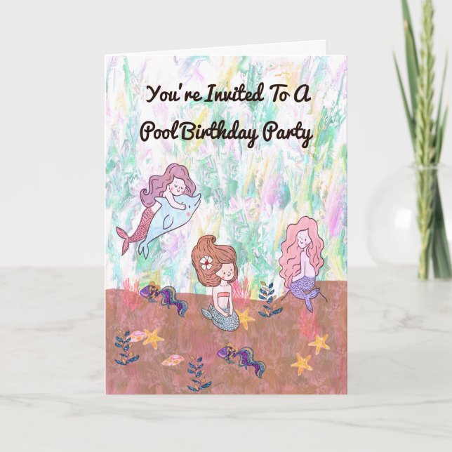 Invitación a la fiesta de cumpleaños del grupo con (Anverso)
