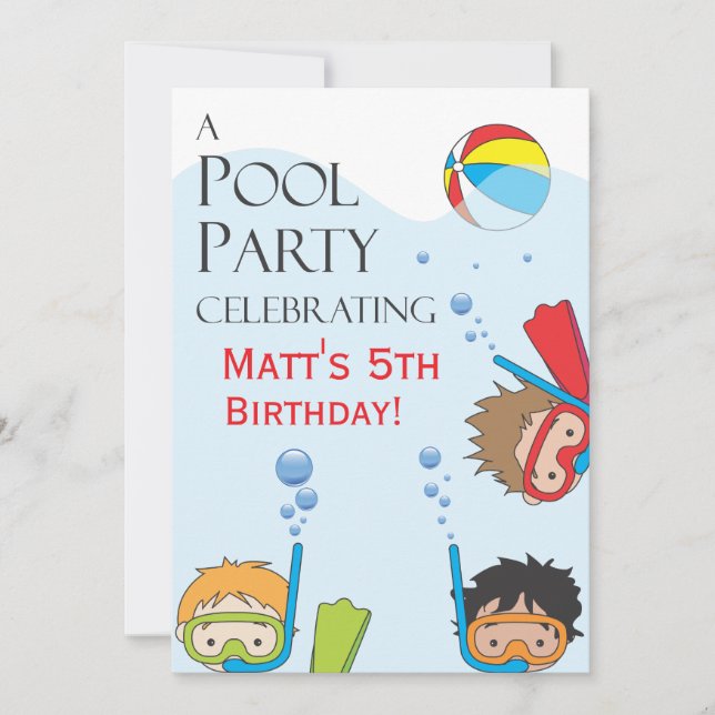 Invitación a la fiesta de cumpleaños del grupo de  (Anverso)