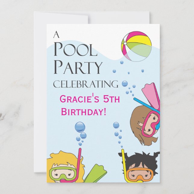 Invitación a la fiesta de cumpleaños del grupo de  (Anverso)