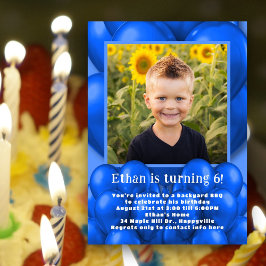 Invitación a la fiesta de cumpleaños del hijo con 