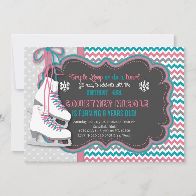 Invitación a la fiesta de cumpleaños del invierno  (Anverso)