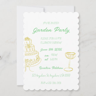 Invitación a la fiesta de cumpleaños del jardín