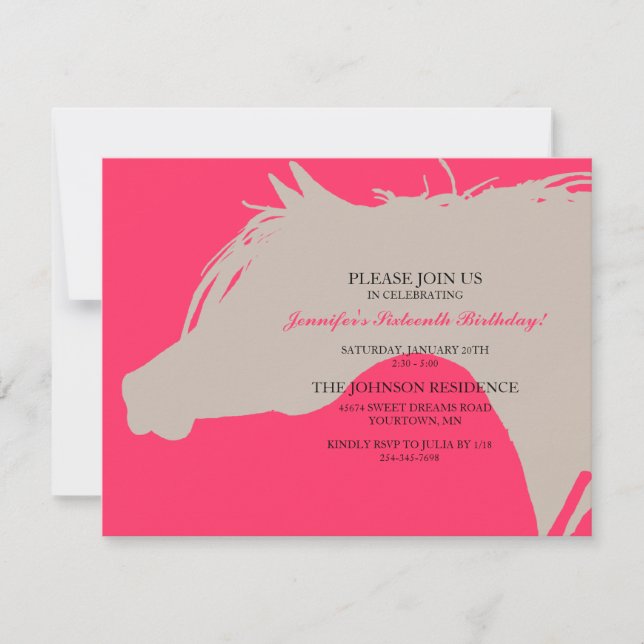 Invitación a la fiesta de cumpleaños del jefe árab (Anverso)
