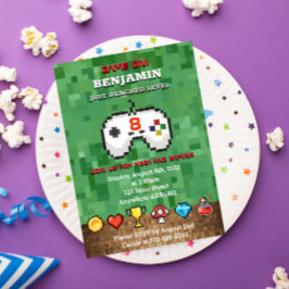 Invitación a la fiesta de cumpleaños del juego de