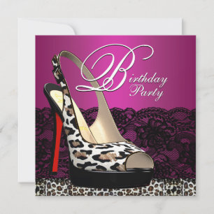 Invitación a la fiesta de cumpleaños del leopardo