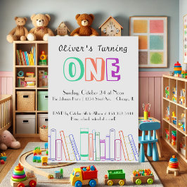 Invitación a la fiesta de cumpleaños del libro