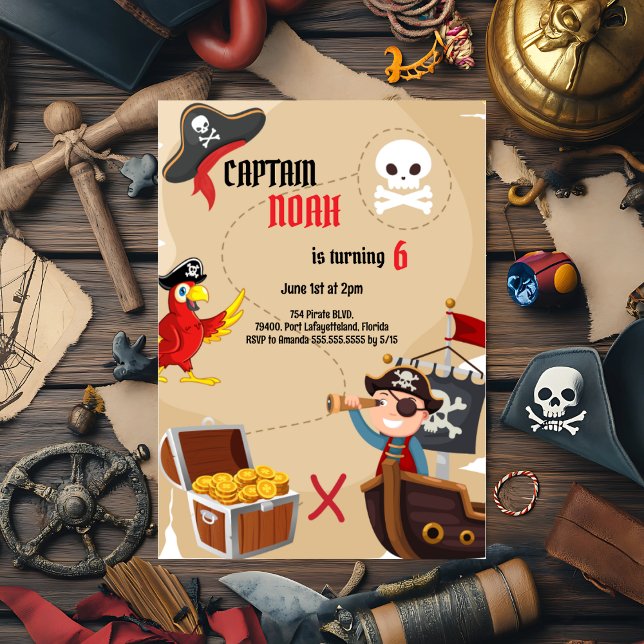 Invitación a la fiesta de cumpleaños del mapa del  (Subido por el creador)