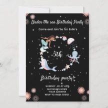 Invitación a la fiesta de cumpleaños del mar