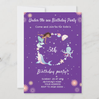 Invitación a la fiesta de cumpleaños del mar