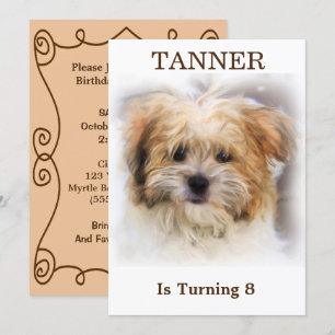 Invitación a la fiesta de cumpleaños del mascota