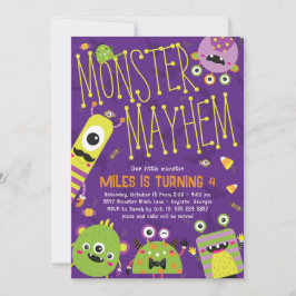 Invitación a la fiesta de cumpleaños del Monster M