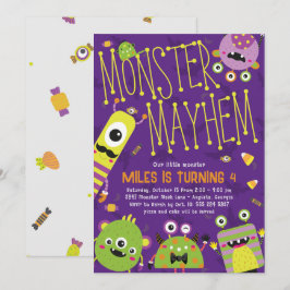 Invitación a la fiesta de cumpleaños del Monster M