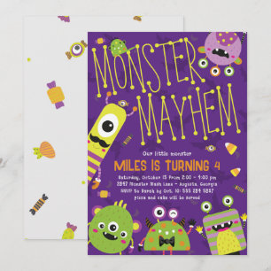 Invitación a la fiesta de cumpleaños del Monster M