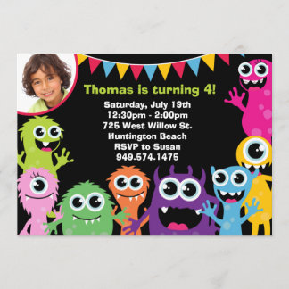 Invitación a la fiesta de cumpleaños del monstruo
