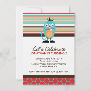 Invitación a la fiesta de cumpleaños del monstruo