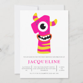 Invitación a la fiesta de cumpleaños del monstruo 