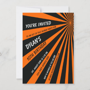 Invitación a la fiesta de cumpleaños del naranja B