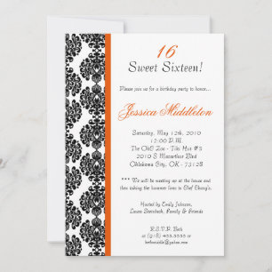 Invitación a la fiesta de cumpleaños del Naranja D