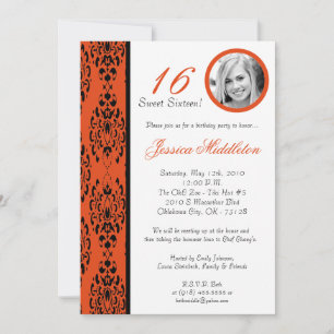 Invitación a la fiesta de cumpleaños del Naranja D