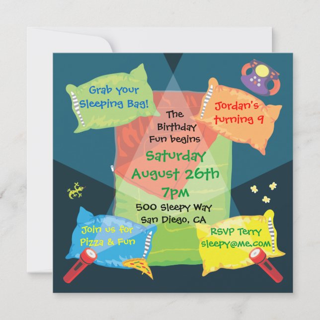 Invitación a la fiesta de cumpleaños del niño (Anverso)