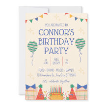 Invitación a la fiesta de cumpleaños del niño