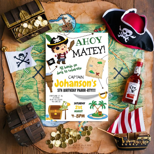Invitación a la fiesta de cumpleaños del niño Ahoy (Subido por el creador)