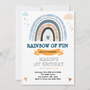 Invitación a la fiesta de cumpleaños del niño arco