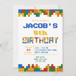 Invitación a la fiesta de cumpleaños del niño Bloq