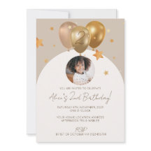 Invitación a la fiesta de cumpleaños del niño con 