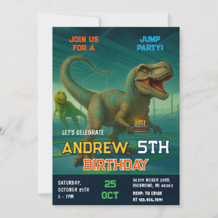 Invitación a la fiesta de cumpleaños del niño Dino