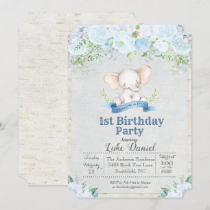 Invitación a la fiesta de cumpleaños del niño flor