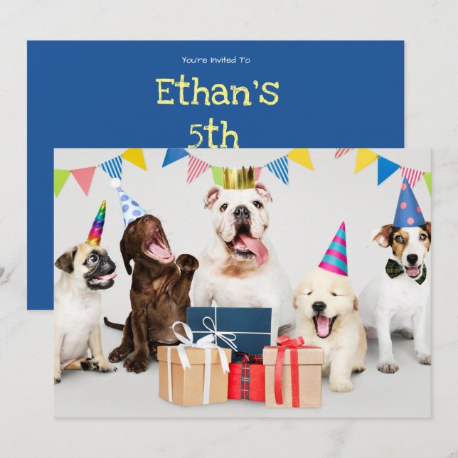Invitación a la fiesta de cumpleaños del niño, per (Anverso / Reverso)