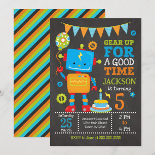 Invitación a la Fiesta de Cumpleaños del Niño Robo