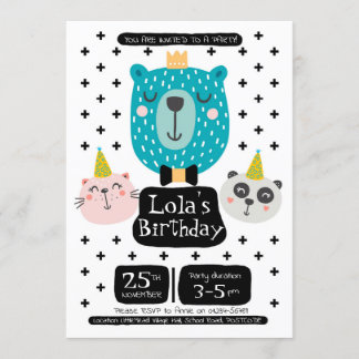 Invitación a la fiesta de cumpleaños del oso