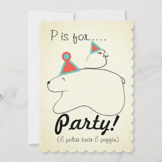 Invitación a la fiesta de cumpleaños del oso polar